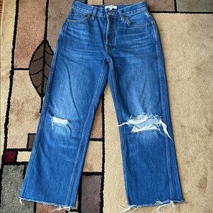 Re/Done Trendy 90s High Rise Loose Jeans (Size: 26)